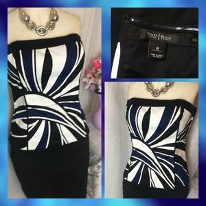 NWOT WHBM Wavy Print Bustier Top Size 10